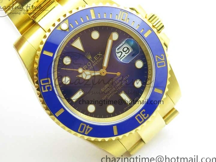 MiroTime 0522 TopPick Submariner 116610 LB ROF Best Edition YG Wrapped Blue Dial on YG Wrapped Bracelet A 2910